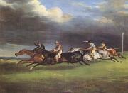 Theodore   Gericault The Derby at Epsom in 1821 (mk05) painting